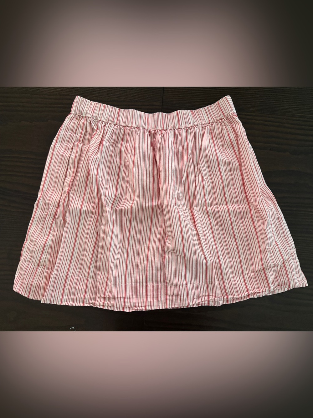 GAP Pink and White Striped Linen Blend